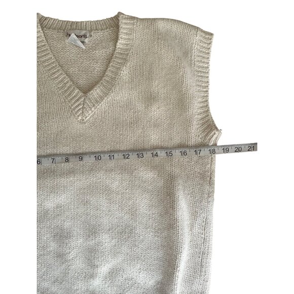 Hudson's Silk Angora Rabbit Hair Blend V-Neck Sweater Vest Sleeveless Pullover L - Picture 6 of 9